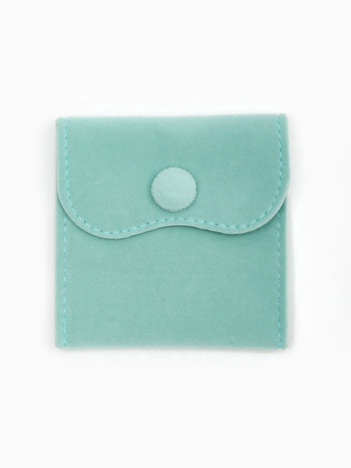 Набор конвертиков для украшений 10 шт. бархатный, 7×7 см, бирюзовый (7461969)