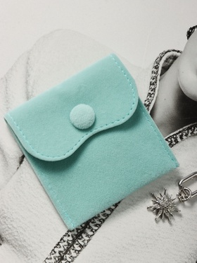 Набор конвертиков для украшений, 10 шт. бархат, 7×7 см, бирюзовый