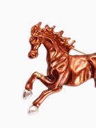 УЦЕНКА Брошь «Лошадь», конь степной, коричневая в золоте - Фото 2