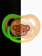 Светящаяся соска-пустышка анатомическая, силикон, от 0 мес., «Мишка», бежевая - Фото 9