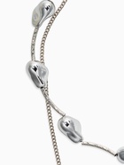 Колье цепочка «барокко», 2 яруса, цвет серебро - Фото 2