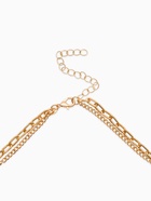 Колье цепочка «Жемчуг барокко», удлиненное, 2 яруса, белое в золоте - Фото 3