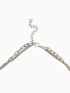 Колье цепочка «Жемчуг барокко», удлиненное, 2 яруса, белое в серебре - Фото 4