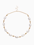 Бусы «Жемчуг. Майорика прямоугольник», белые в золоте - фото 68180110