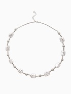 Бусы «Жемчуг. Майорика прямоугольник», L=55 см, белые в серебре - Фото 1