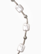 Бусы «Жемчуг. Майорика прямоугольник», белые в серебре - фото 68180115