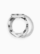 Зажим для платка «Круг», белый в серебре - фото 68180123