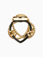 Зажим для платка «Три нити», белый в золоте - фото 68180129