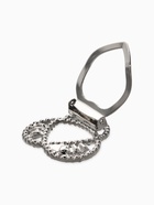 Зажим для платка «Три нити», белый в серебре - фото 68180134