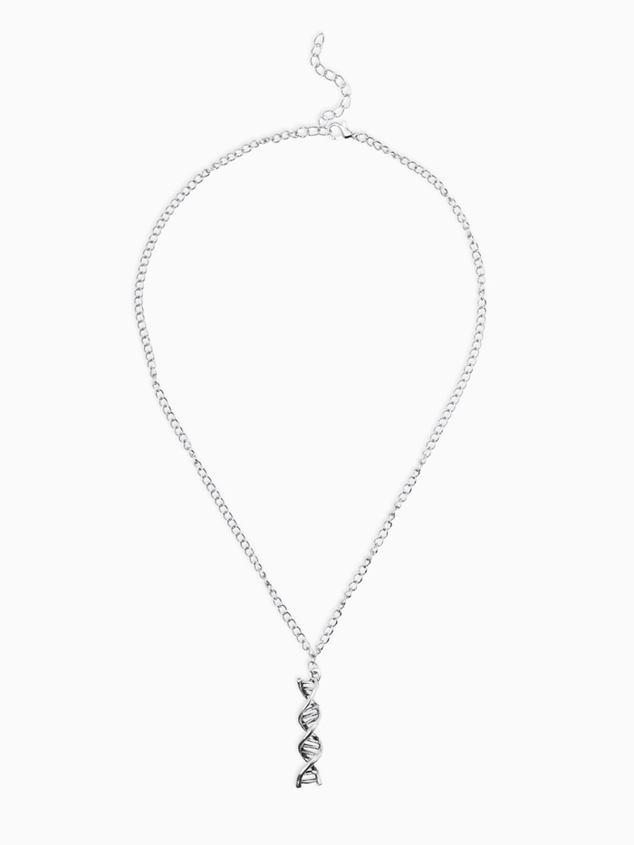 Кулон на цепочке «ДНК», L=42 см, цвет чернёное серебро