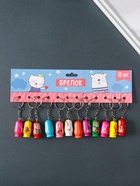 Брелок для ключей на кольце дерево «Матрёшка», 3.3×1.8×1.6 см, МИКС - фото 120970623