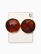 Серьги акрил «Круг», коричневый в золоте - фото 68180228