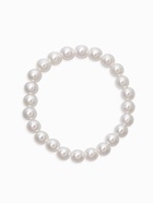 Браслеты из бусин «Стильный жемчуг», набор 5 шт. бусины №8 и 16, белый в серебре - фото 68180243