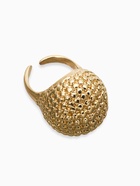Кольцо металл «Шар сетка», цвет золото, безразмерное - фото 68180253