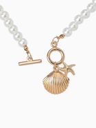 Набор 2 предмета: бусы. браслет «Жемчуг. Ракушка вонголе», L=18/42 см, №8, белый в золоте - фото 68180260