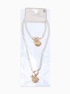 Набор 2 предмета: бусы. браслет «Жемчуг. Ракушка вонголе», L=18/42 см, №8, белый в золоте - Фото 8