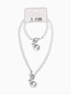 Набор 2 предмета: бусы. браслет «Жемчуг. Ракушка вонголе», L=18/42 см, №8, белый в серебре - Фото 7