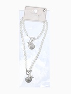 Набор 2 предмета: бусы. браслет «Жемчуг. Ракушка вонголе», L=18/42 см, №8, белый в серебре - фото 68180272