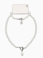 Набор 2 предмета: бусы. браслет «Жемчуг. Капелька», L=18/42 см, №8, белый в серебре - Фото 3