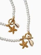 Набор 2 предмета: бусы. браслет «Жемчуг. Звезда», L=18/42 см, №6, белый в золоте - Фото 3