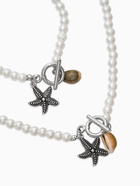 Набор 2 предмета: бусы. браслет «Жемчуг. Звезда», L=18/42 см, №6, белый в серебре - Фото 3