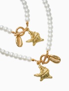 Набор 2 предмета: бусы. браслет «Жемчуг. Ракушка», L=18/42 см, №8, белый в золоте - Фото 2