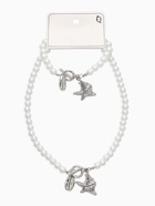 Набор 2 предмета: бусы. браслет «Жемчуг. Ракушка», L=18/42 см, №8, белый в серебре - Фото 3