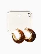 Серьги акрил «Полумесяц», коричневые в золоте - фото 68180309