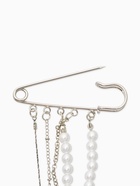 Булавки «Жемчужный аксельбант», пластик, белые в серебре - фото 68180315