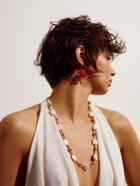 Серьги из стекла «Море. Рыба», красные в золоте  (артикул 10937053)  большой выбор товаров оптом и в розницу по низким ценам с доставкой