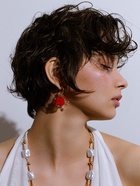 Серьги из стекла «Море. Рыба», красные в золоте  (артикул 10937053)  большой выбор товаров оптом и в розницу по низким ценам с доставкой