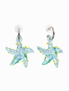 Серьги из стекла «Море. Звезда», голубые в серебре - фото 68180325