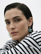 Серьги из стекла «Море. Звезда», голубые в серебре - фото 68180326