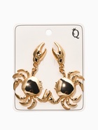 Серьги висячие «Краб», цвет золото - фото 68180336