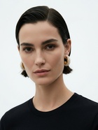 Серьги кольца «Жемчужная россыпь», белые в золоте - Фото 3