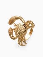 Кольцо «Краб», металл, безразмерное, цвет золото - фото 68180365