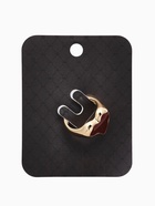 Кольцо «Корейский стиль. Сердце», размер 17, бордовое в золоте - фото 68180376