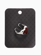 Кольцо «Корейский стиль. Сердце», размер 17, бордовое в серебре - фото 68180380