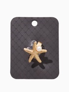 Кольцо «Морская звезда с жемчугом», безразмерное, белое в золоте - фото 68180384