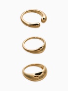 Набор колец «Новый стиль. Минимализм линий», 3 шт. размер МИКС, цвет золото - фото 68180391