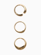 Набор колец «Новый стиль. Минимализм линий», 3 шт. размер МИКС, цвет золото - фото 68180392