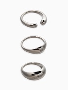 Набор колец «Новый стиль. Минимализм линий», 3 шт. размер МИКС, цвет серебро - фото 68180396