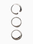 Набор колец «Новый стиль. Минимализм линий», 3 шт. размер МИКС, цвет серебро - фото 68180397