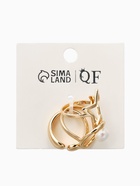 Набор колец «Новый стиль. Космос», 3 шт. размер МИКС, белый в золоте - фото 68761218