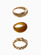 Набор колец «Новый стиль. натюрель», 3 шт. размер МИКС, цвет золото, коричневый - фото 68180431