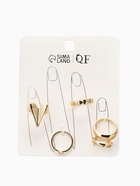 Набор колец «Новый стиль. Сердечки», 5 шт. размер МИКС, цвет золото - фото 68180448