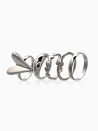 Набор колец «Новый стиль. Сердечки», 5 шт. размер МИКС, цвет серебро - фото 68180449