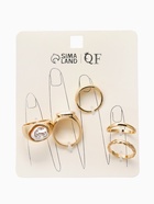 Набор колец «Новый стиль. Жемчуг», 5 шт. размер МИКС, белый в золоте - фото 68761220