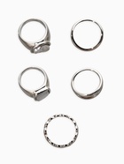 Набор колец «Новый стиль. Жемчуг», 5 шт. размер МИКС, белый в серебре - фото 68180477