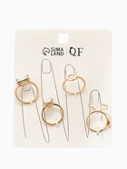 Набор колец «Новый стиль. Кристалл», 5 шт. размер МИКС, белый в золоте - фото 68180493